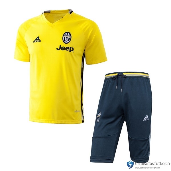 Camiseta Entrenamiento Juventus Conjunto Completo 2017-18 Amarillo Azul